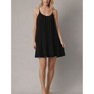 9 Seed Tulum Cotton Gauze Low Back Mini Coverup Dress One Size